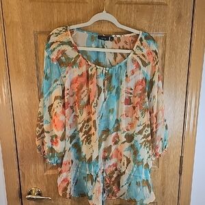 Apt. 9 Women's Colorful Abstract Blouse